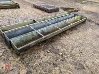 3 GALVANISED 9' GROUND FEED TROUGHS - 7