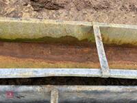 3 GALVANISED 9' GROUND FEED TROUGHS - 10