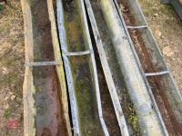 4 GALVANISED 9' GROUND FEED TROUGHS - 5