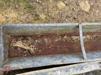 4 GALVANISED 9' GROUND FEED TROUGHS - 10