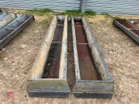 2 GALVANISED 8' GROUND FEED TROUGHS