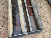 2 GALVANISED 8' GROUND FEED TROUGHS - 3