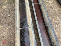 2 GALVANISED 8' GROUND FEED TROUGHS - 4