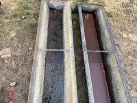 2 GALVANISED 8' GROUND FEED TROUGHS - 5