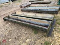 2 GALVANISED 8' GROUND FEED TROUGHS - 7