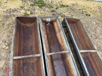 3 GALVANISED 8' GROUND FEED TROUGHS - 5