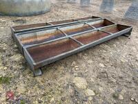 3 GALVANISED 8' GROUND FEED TROUGHS - 7