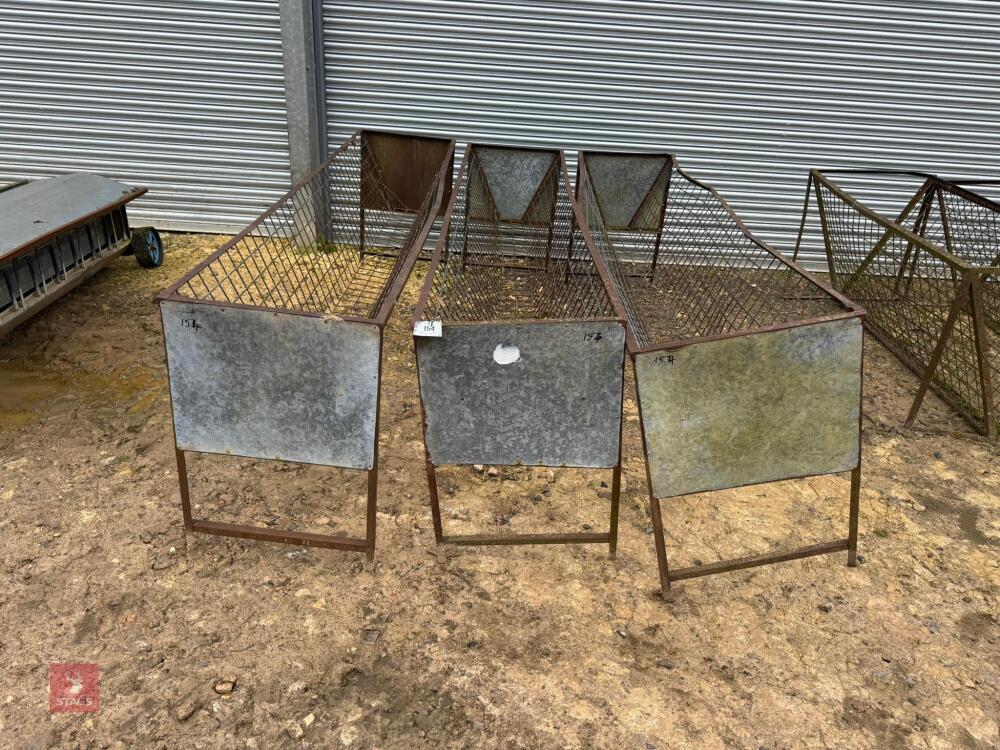 3 10' FREESTANDING SHEEP HAY FEEDERS