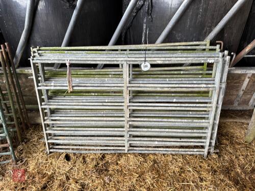 8 GALVANISED SHEEP HURDLES