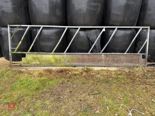 GALVANISED 15' CATTLE FEED BARRIER