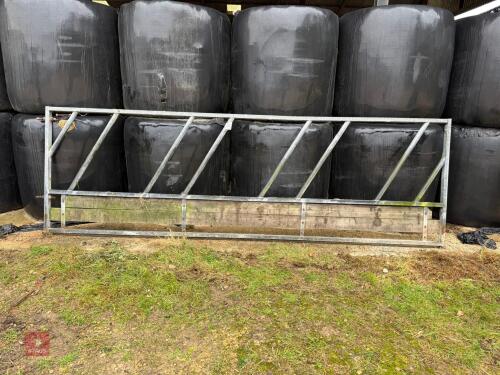GALVANISED 15' CATTLE FEED BARRIER