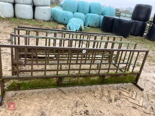 4 METAL FREESTANDING 10' FEED BARRIERS