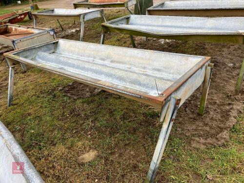 8' FREESTANDING GALVANISED FEED TROUGH