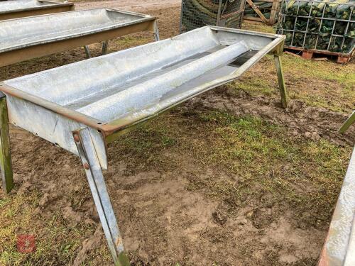 8' FREESTANDING GALVANISED FEED TROUGH