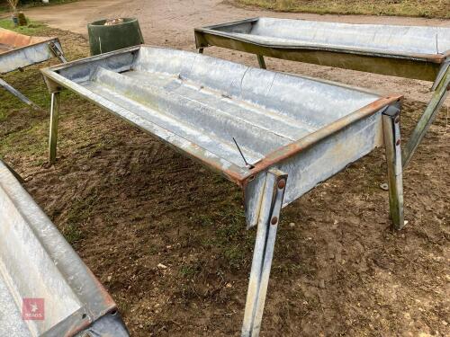 8' FREESTANDING GALVANISED FEED TROUGH