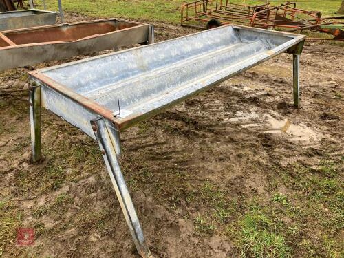 8' FREESTANDING GALVANISED FEED TROUGH
