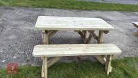 1.6M GARDEN BENCHES & TABLE - 3
