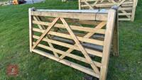 2 X 7' WOODEN FIELD GATES - 3