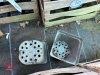 QTY OF ROUND PLANT POTS - 2