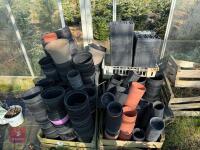 LARGE QTY OF MIXED PLANT POTS