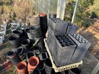 LARGE QTY OF MIXED PLANT POTS - 8