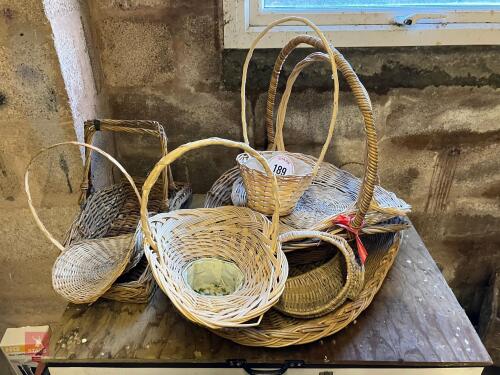 ASSORTED WICKER BASKETS (189)