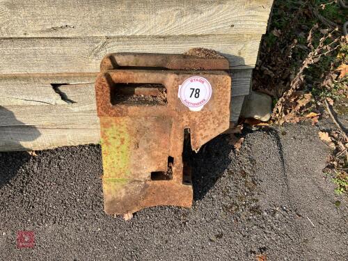 2 TRACTOR WEIGHTS (78)