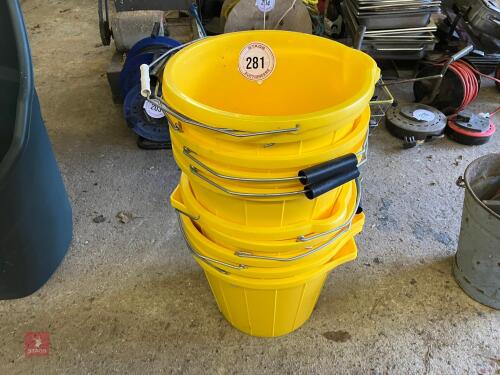 10 YELLOW BUCKETS (281)