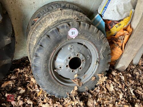 3 FERGUSON FRONT WHEELS & TYRES (51)