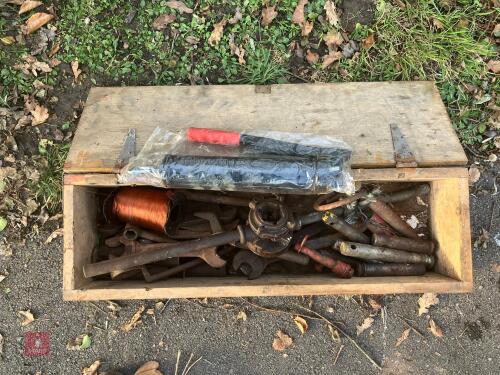 BOX OF SPANNERS & PINS (104)