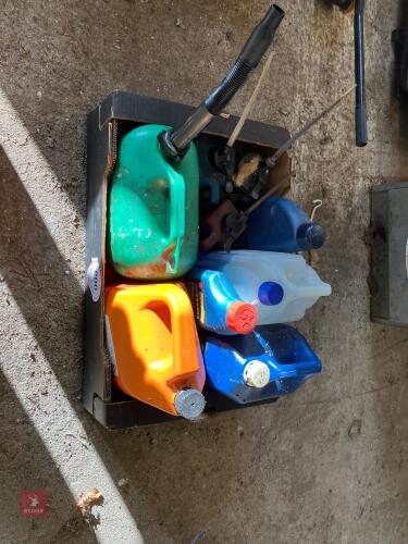 BOX OF FUELS AND CANS (206)