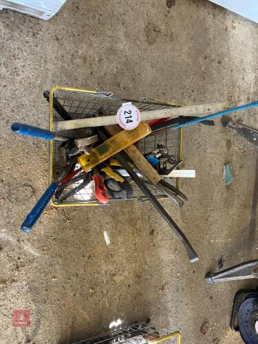 BASKET OF WORKSHOP TOOLS (214)