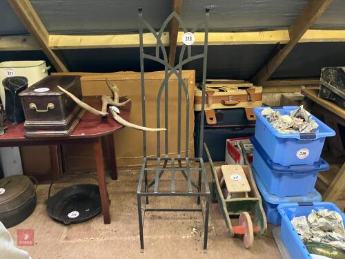 LARGE IRON GARDEN CHAIR (318)