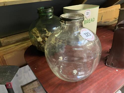PAIR OF LARGE GLASS TERRARIUMS (323)