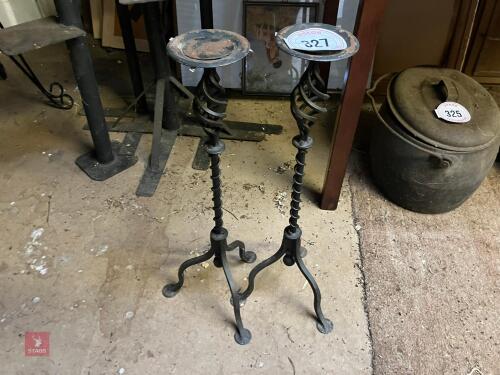 PAIR OF IRON STANDS (327)