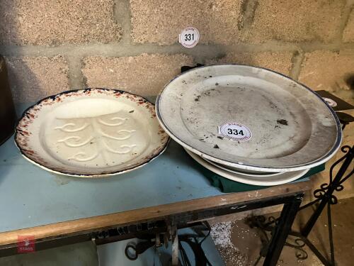 6 LARGE SERVING PLATES FOR MEAT (334)