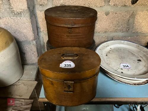 3 VINTAGE HAT BOXES (335)
