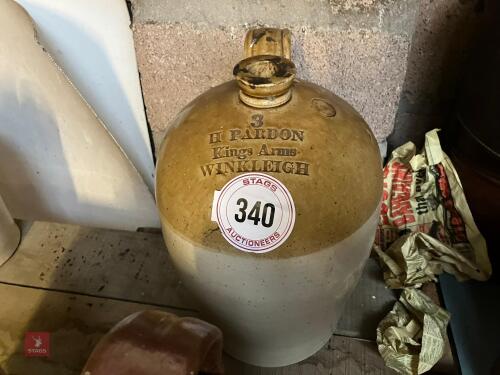 LARGE STONEWARE FLAGGON (340)
