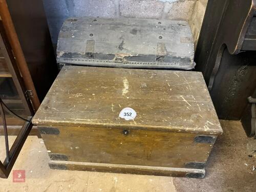 2 LARGE WOODEN CHESTS (352)