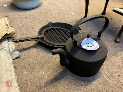 IRON KETTLE AND FRYING PAN (363)