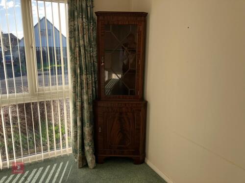 VINTAGE CORNER DISPLAY CABINET