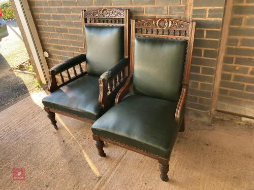 HIS/HERS JACOBEAN CHAIRS