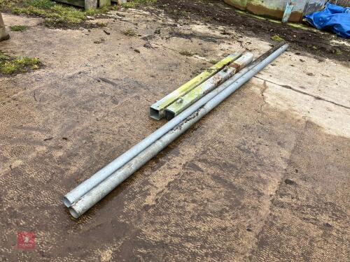 2 HANGING GATE POSTS & BRACE BARS