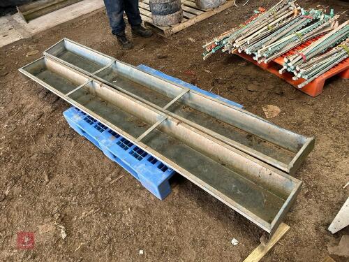 2 X 9' GALVANISED SHEEP TROUGHS