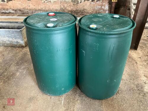 2 X 200L PLASTIC BARRELS (73)