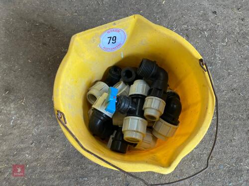 QTY OF 32MM PLASSON WATER FITTINGS (79)