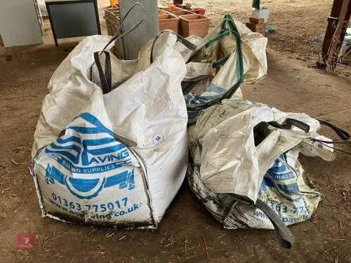 3 DUMPY BAGS OF STONE ETC (64)