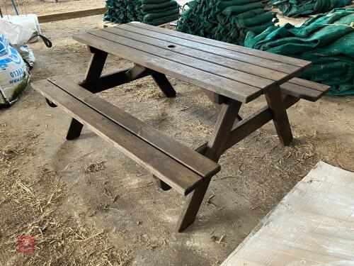 WOODEN GARDEN PICNIC BENCH (63)