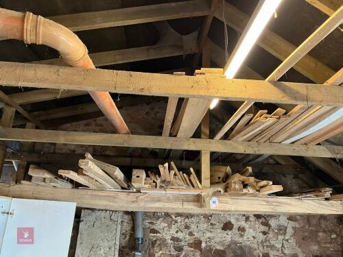 ASSORTED TIMBER IN RAFTERS