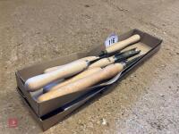 6 AXMINSTER CRAFT SPINDLE LATHE CHISELS - 2